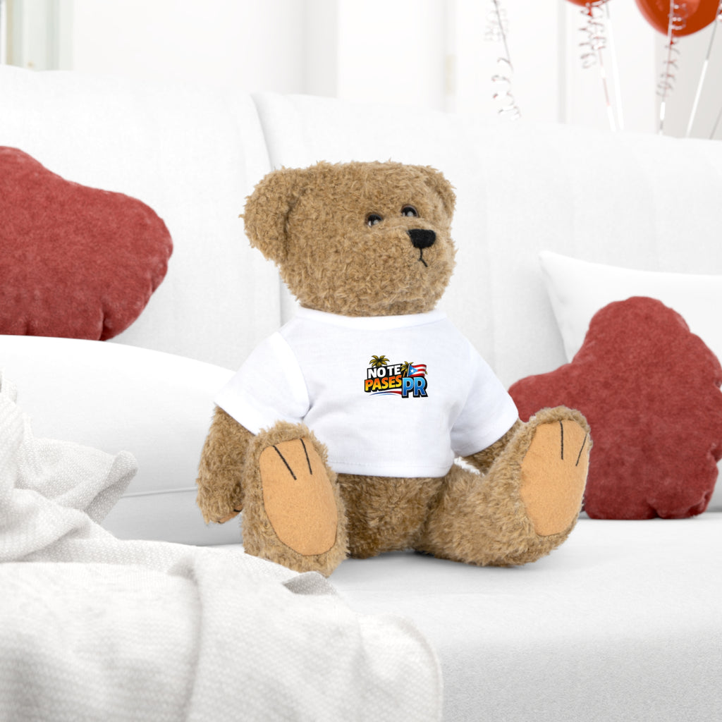 Puerto Rico 'No Te Pares' Plush Bear with Graphic T‑Shirt