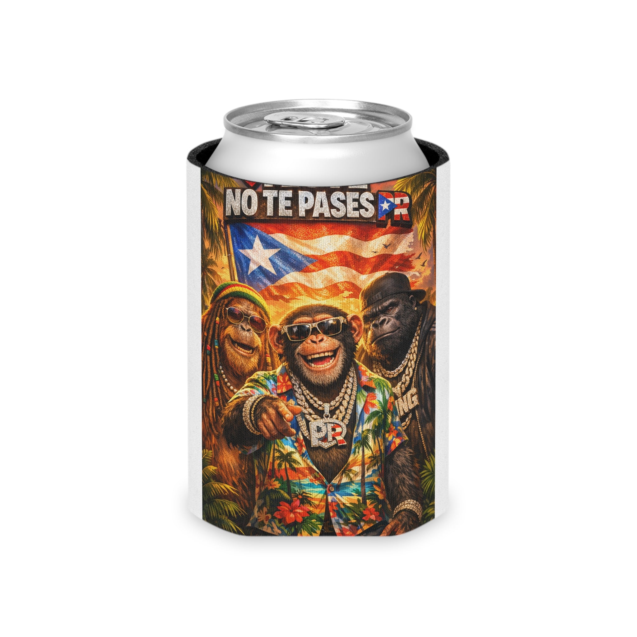 Can Cooler - "No Te Pares" Puerto Rico Vibes Party Koozie