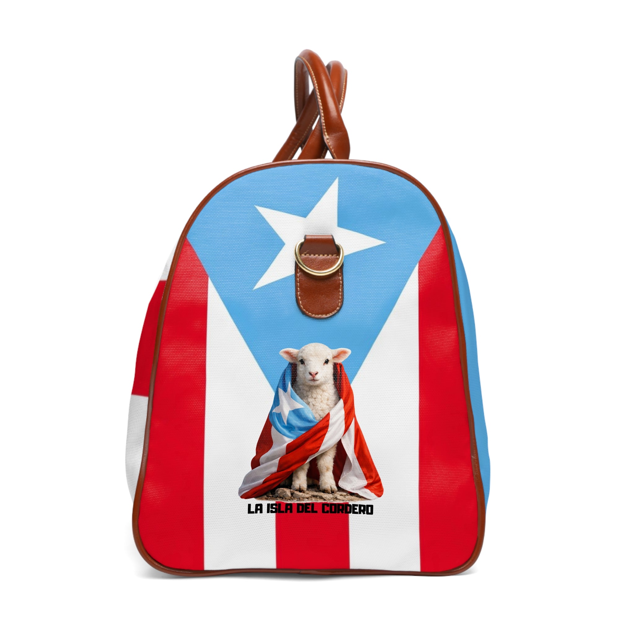 Puerto Rico Flag Waterproof Travel Bag — La Isla del Cordero