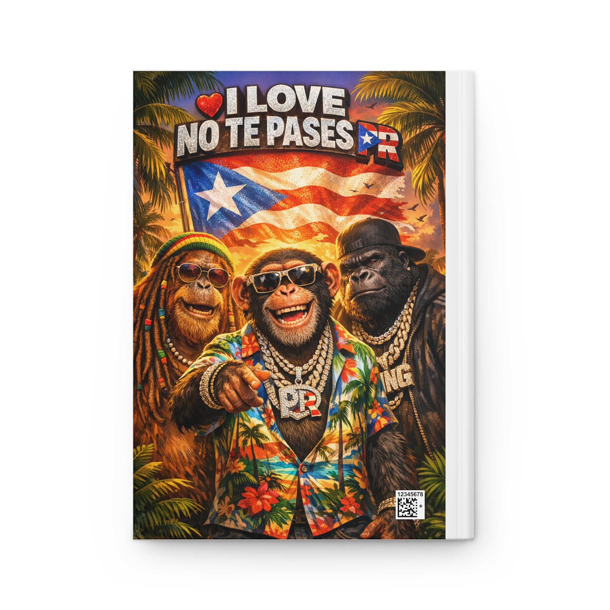 Puerto Rico 'I Love No Te Pases' Hardcover Journal — Tropical Primate Design