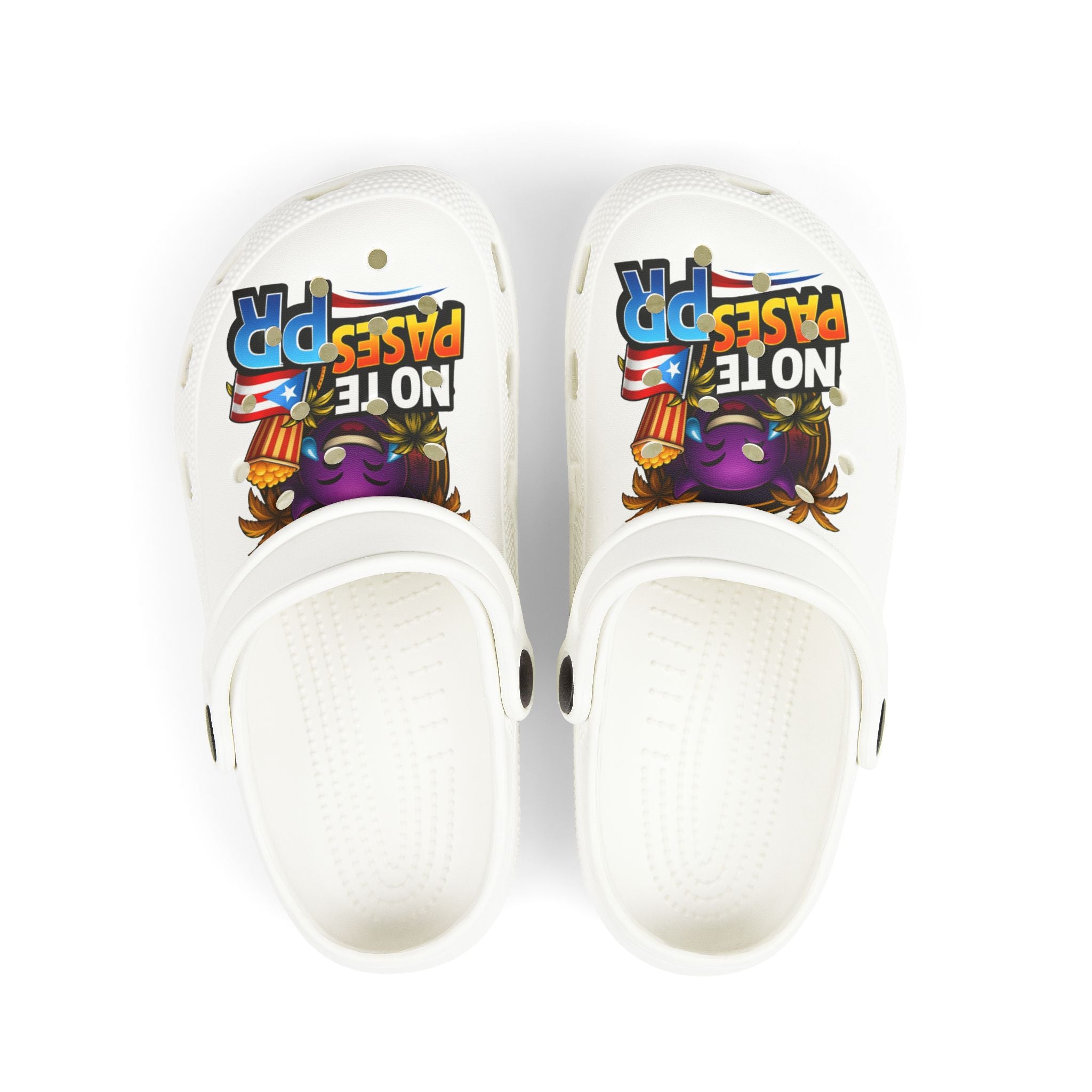 Kids Foam Clogs — “Note to Pass” Colorful Music Monster Print