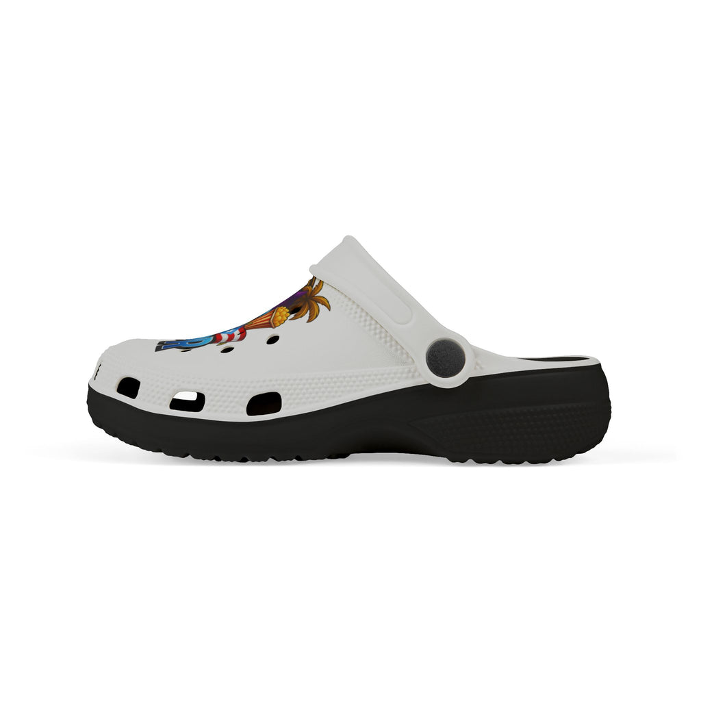 Kids Foam Clogs — “Note to Pass” Colorful Music Monster Print