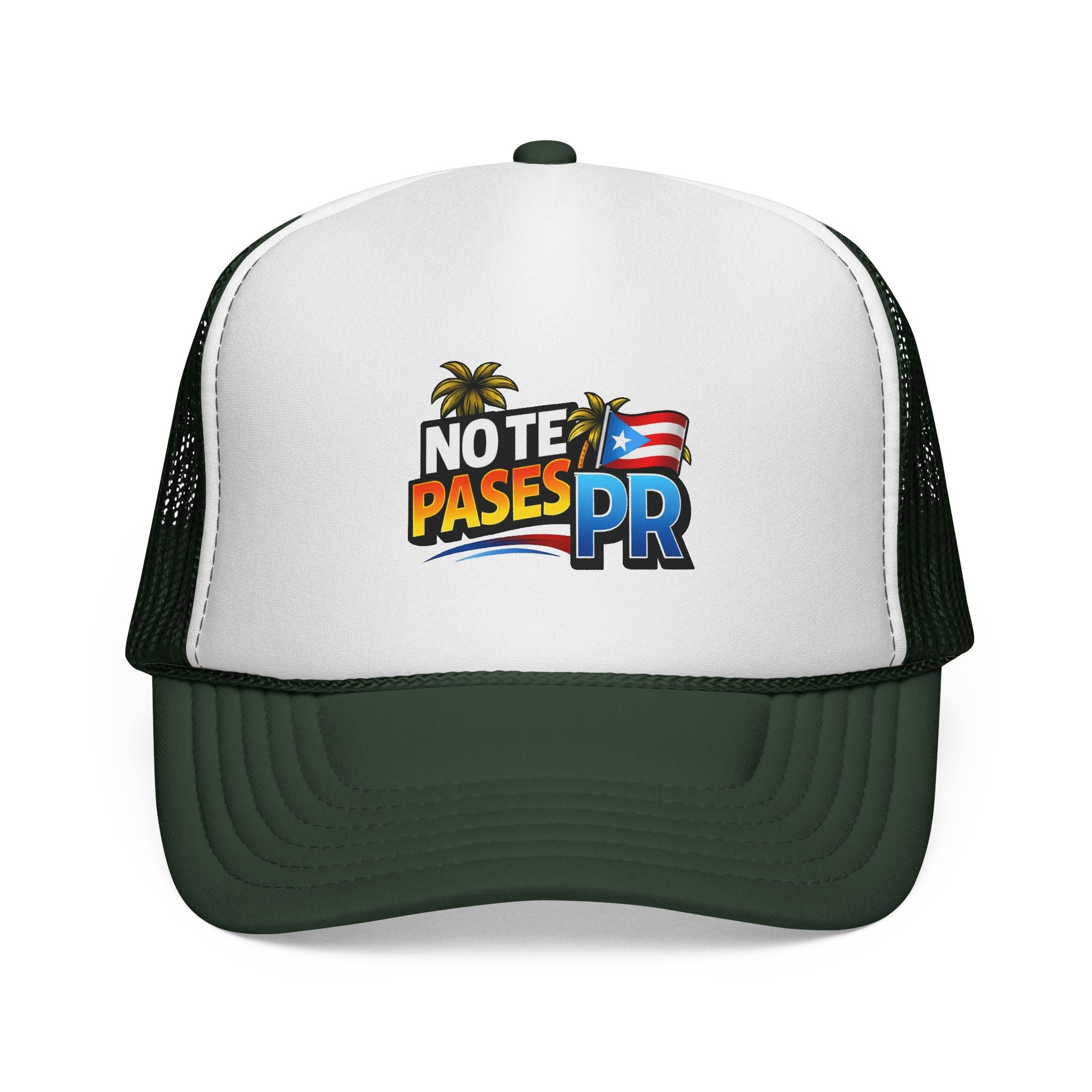 No Te Pases PR Trucker Cap — Puerto Rico Pride Mesh Snapback
