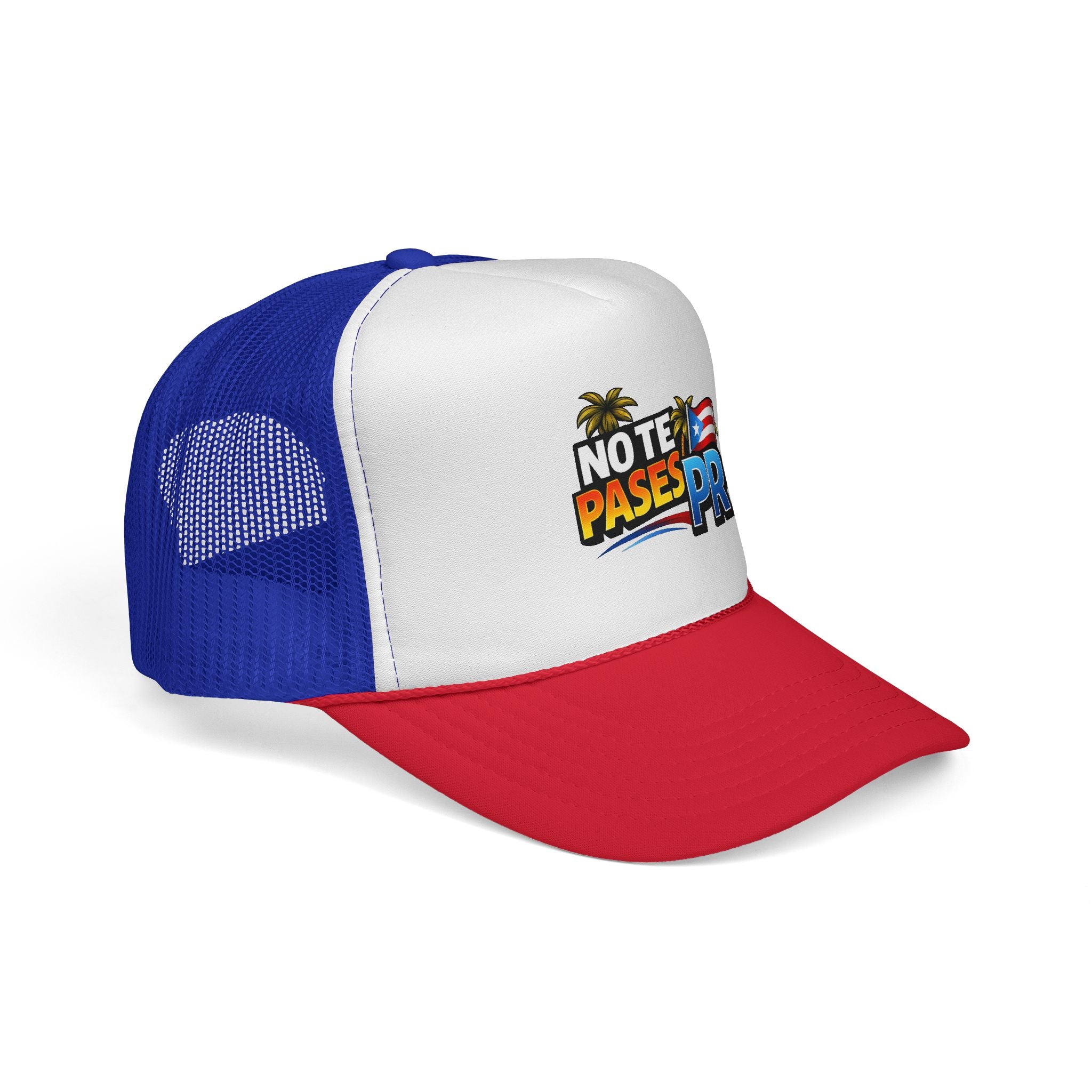 No Te Pases PR Trucker Cap — Puerto Rico Pride Mesh Snapback