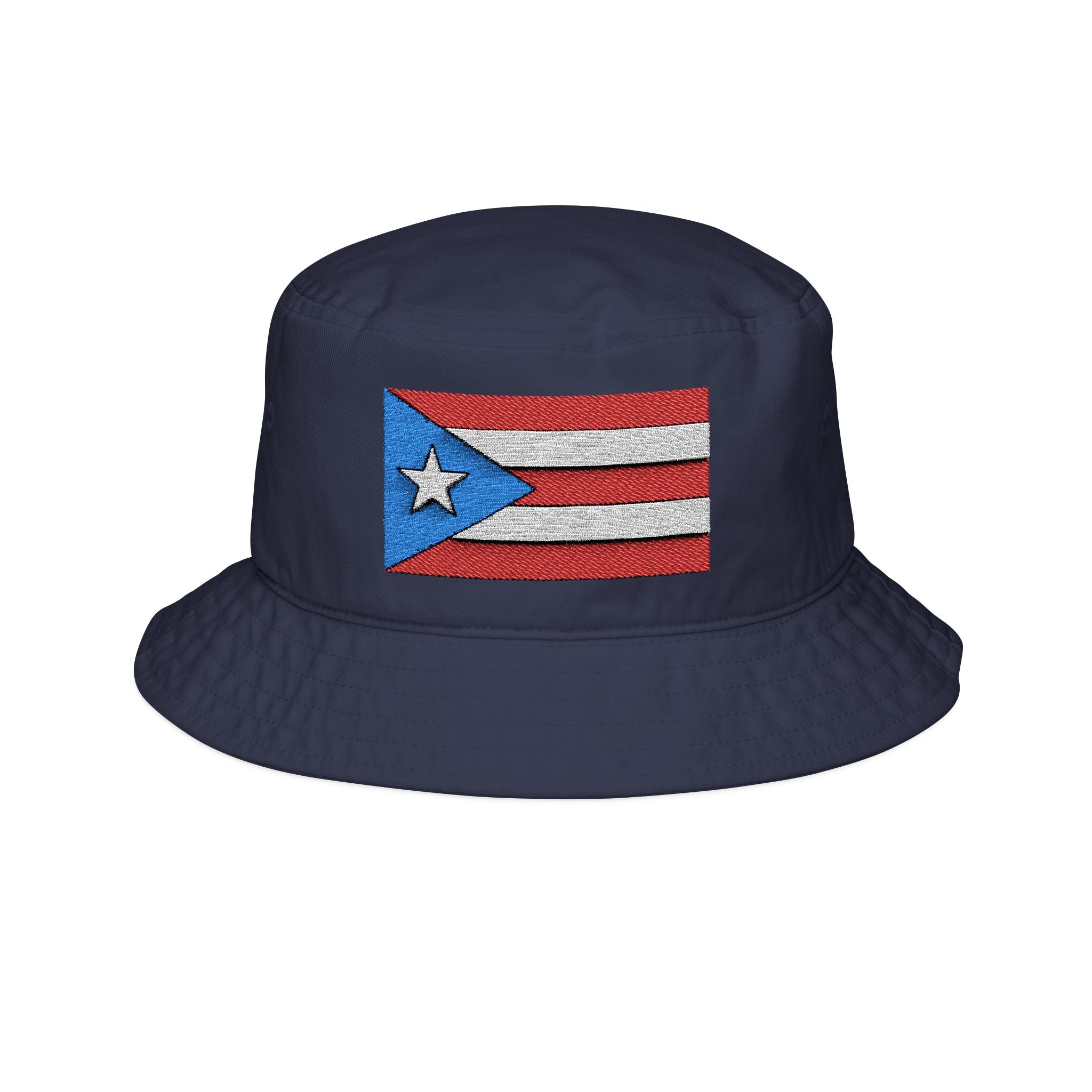 Puerto Rico Flag Embroidered Bucket Hat — Puerto Rican Pride Sun Hat