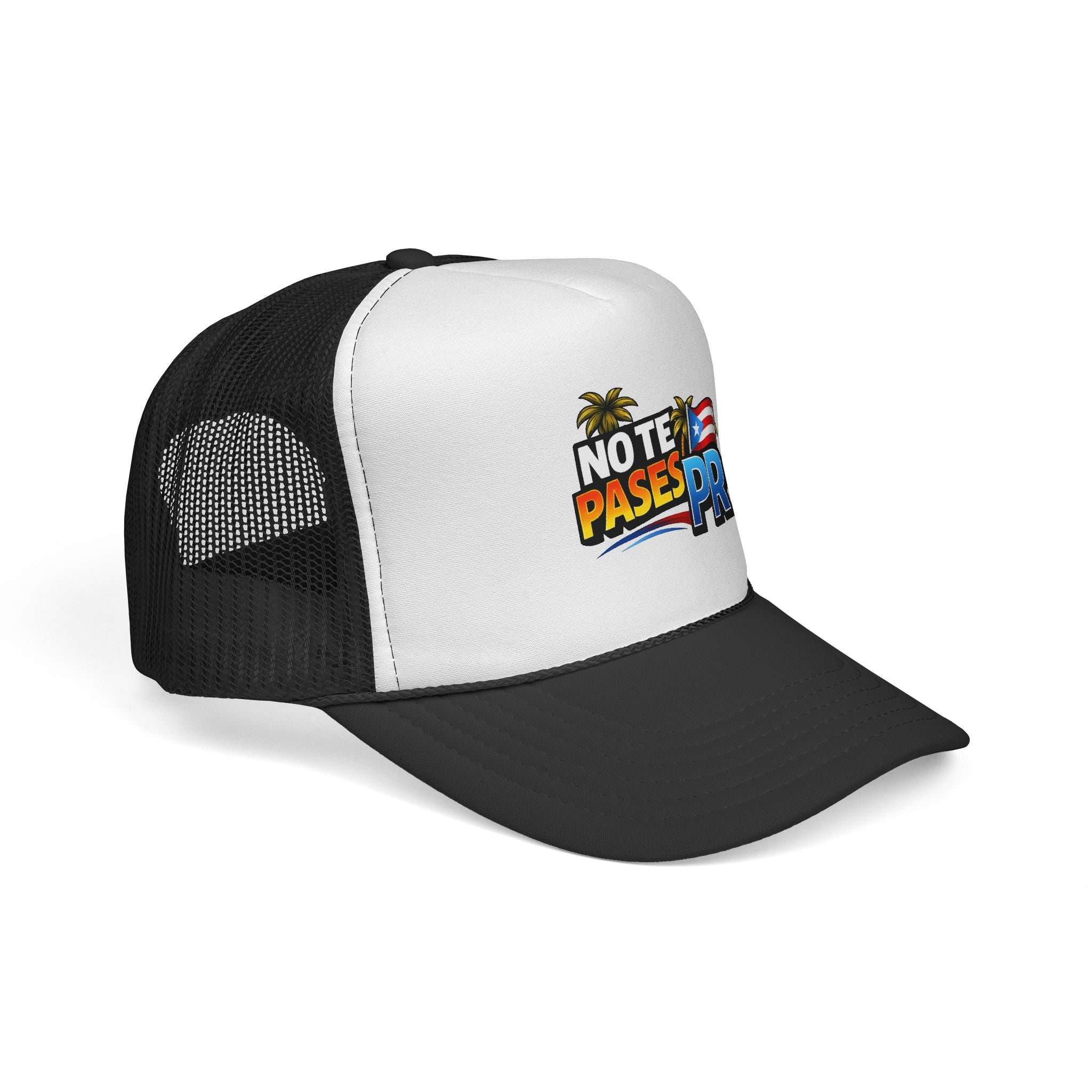 No Te Pases PR Trucker Cap — Puerto Rico Pride Mesh Snapback