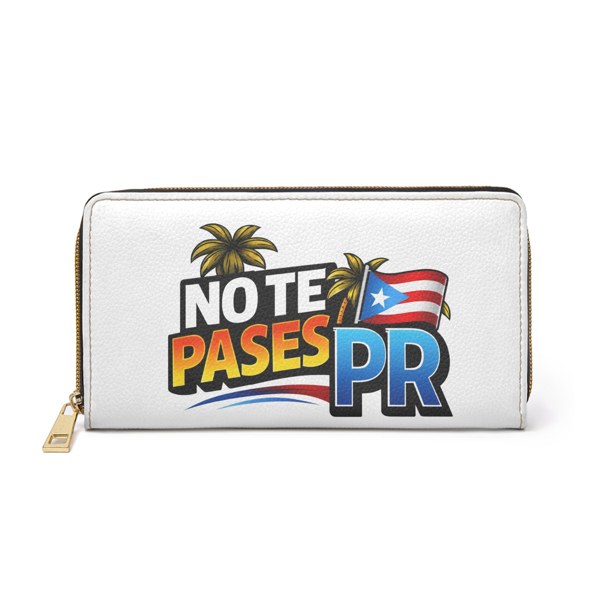 Puerto Rico 'No Te Pases' Flag Zipper Wallet