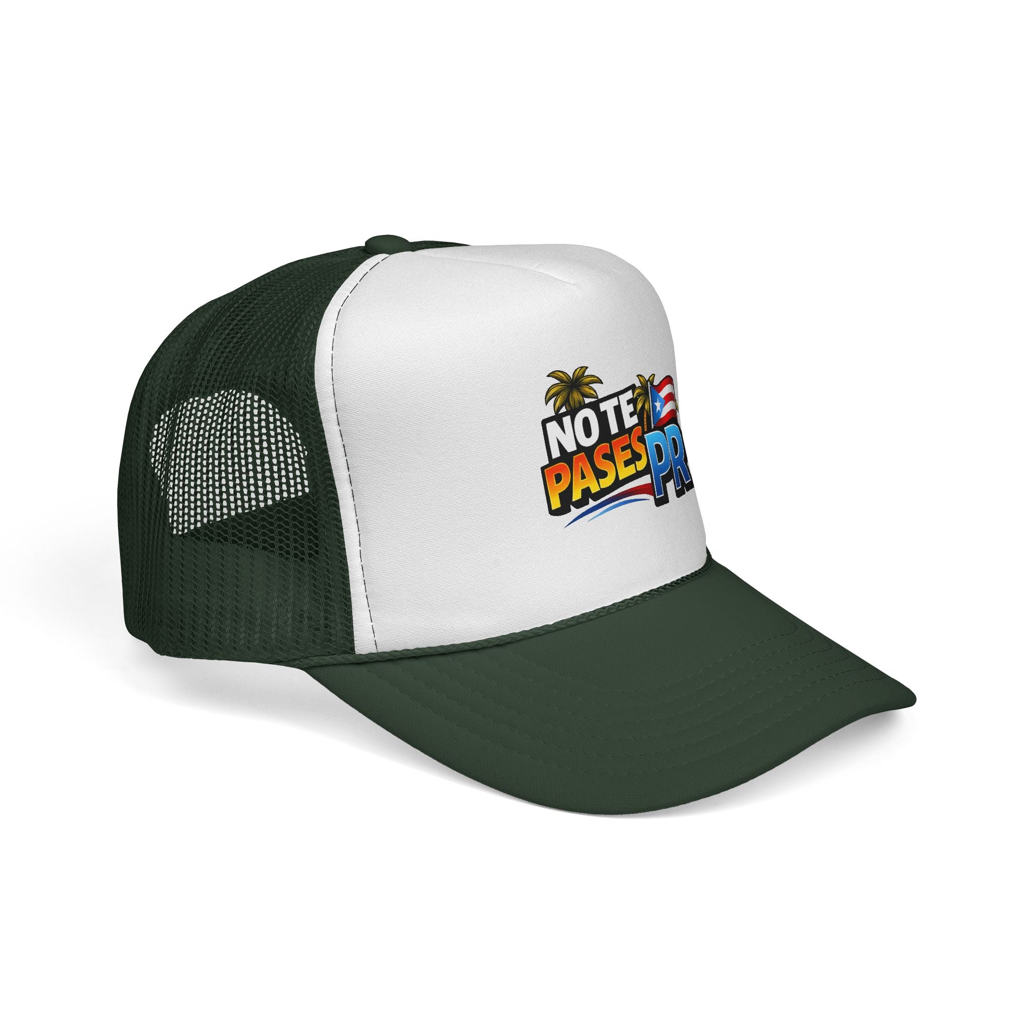No Te Pases PR Trucker Cap — Puerto Rico Pride Mesh Snapback