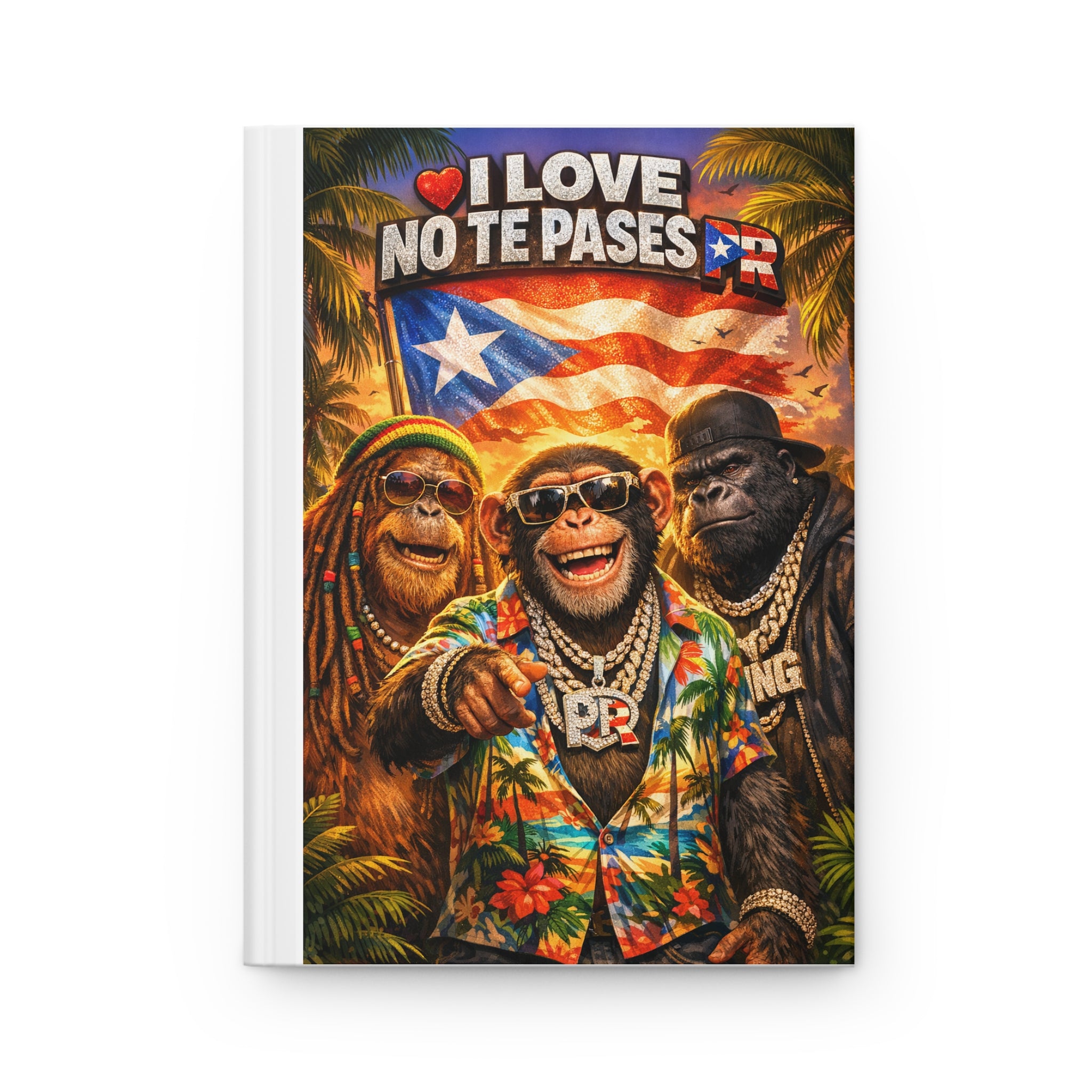 Puerto Rico 'I Love No Te Pases' Hardcover Journal — Tropical Primate Design