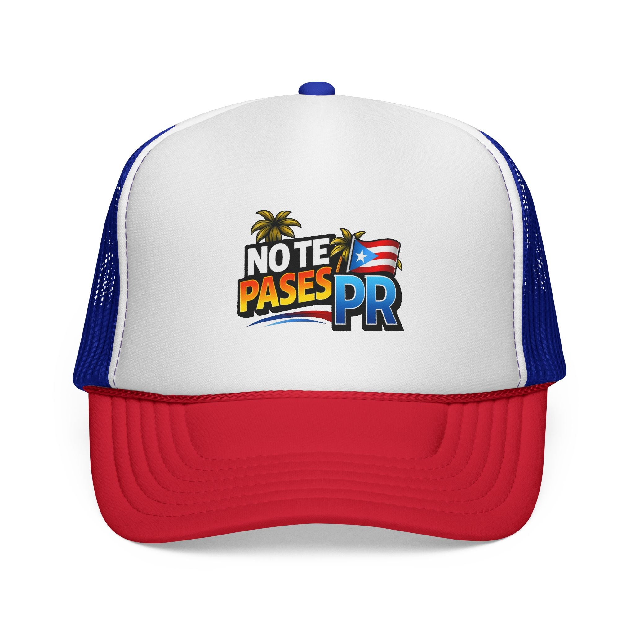 No Te Pases PR Trucker Cap — Puerto Rico Pride Mesh Snapback