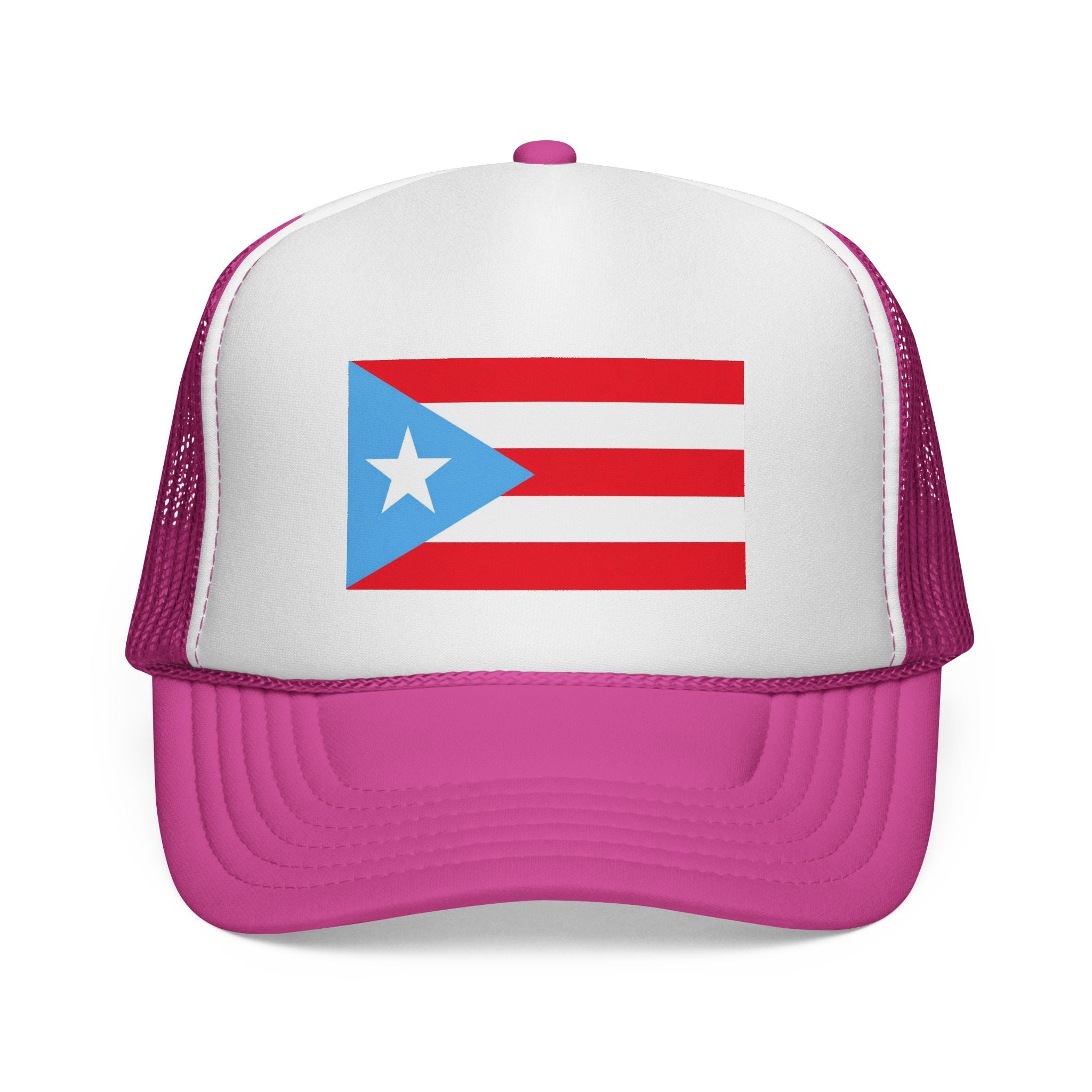 Puerto Rico Flag Trucker Cap – Red, White & Blue Mesh Hat