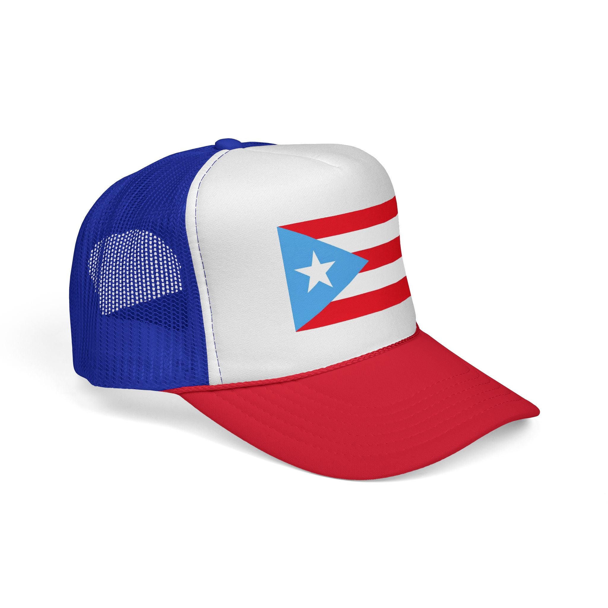 Puerto Rico Flag Trucker Cap – Red, White & Blue Mesh Hat