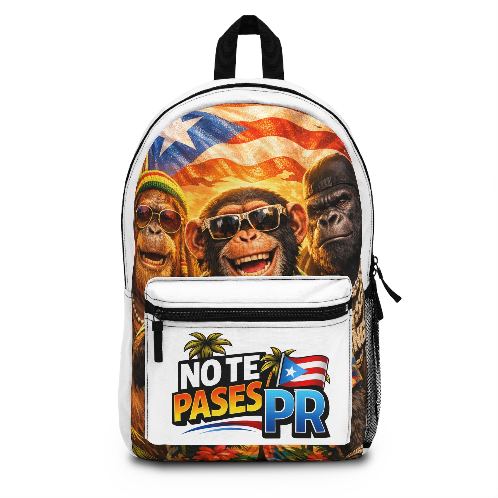 Puerto Rico 'No Te Pases' Backpack – Puerto Rican Flag Travel Daypack
