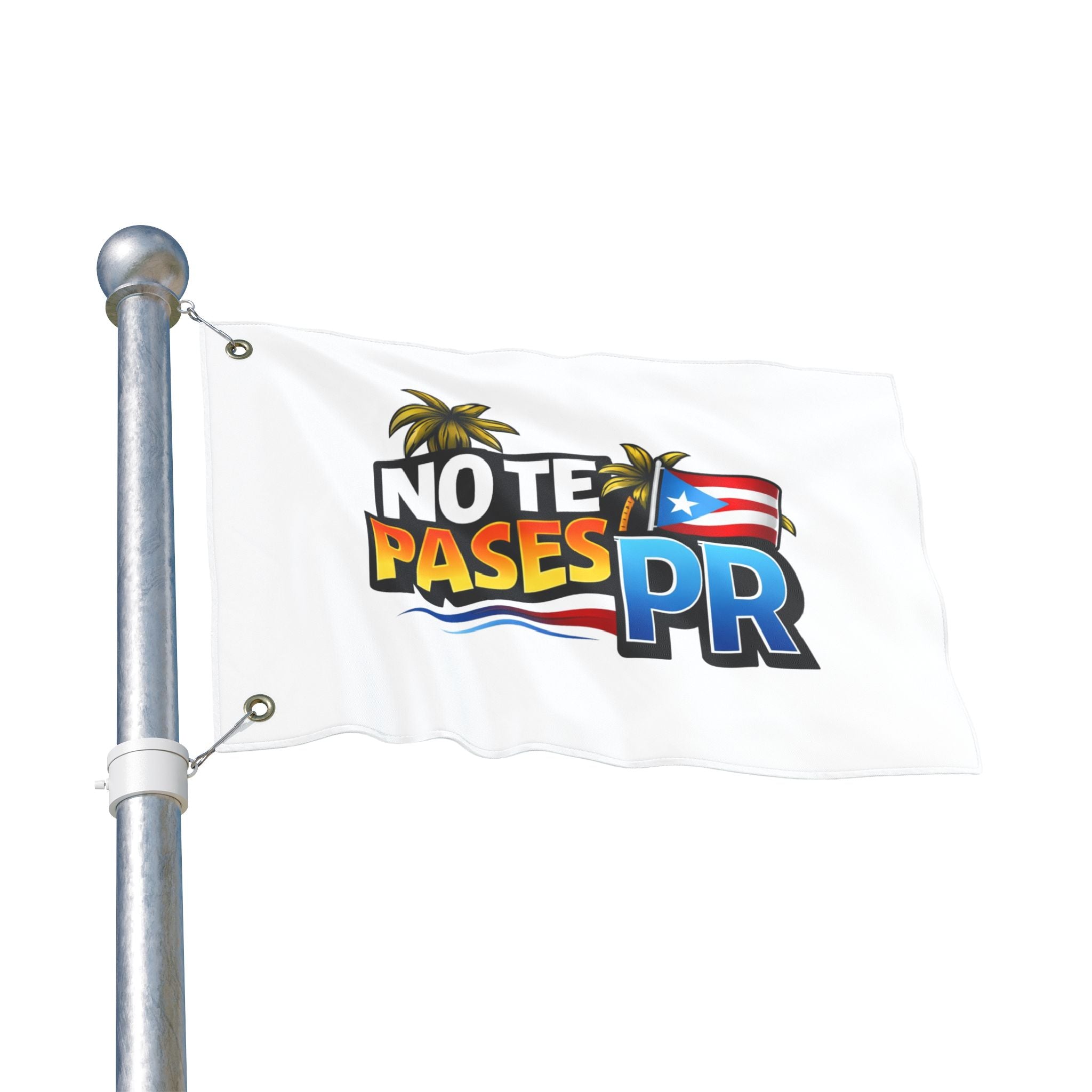 No Te Pases PR Flag — Puerto Rico Pride Double-Sided Decorative Flag