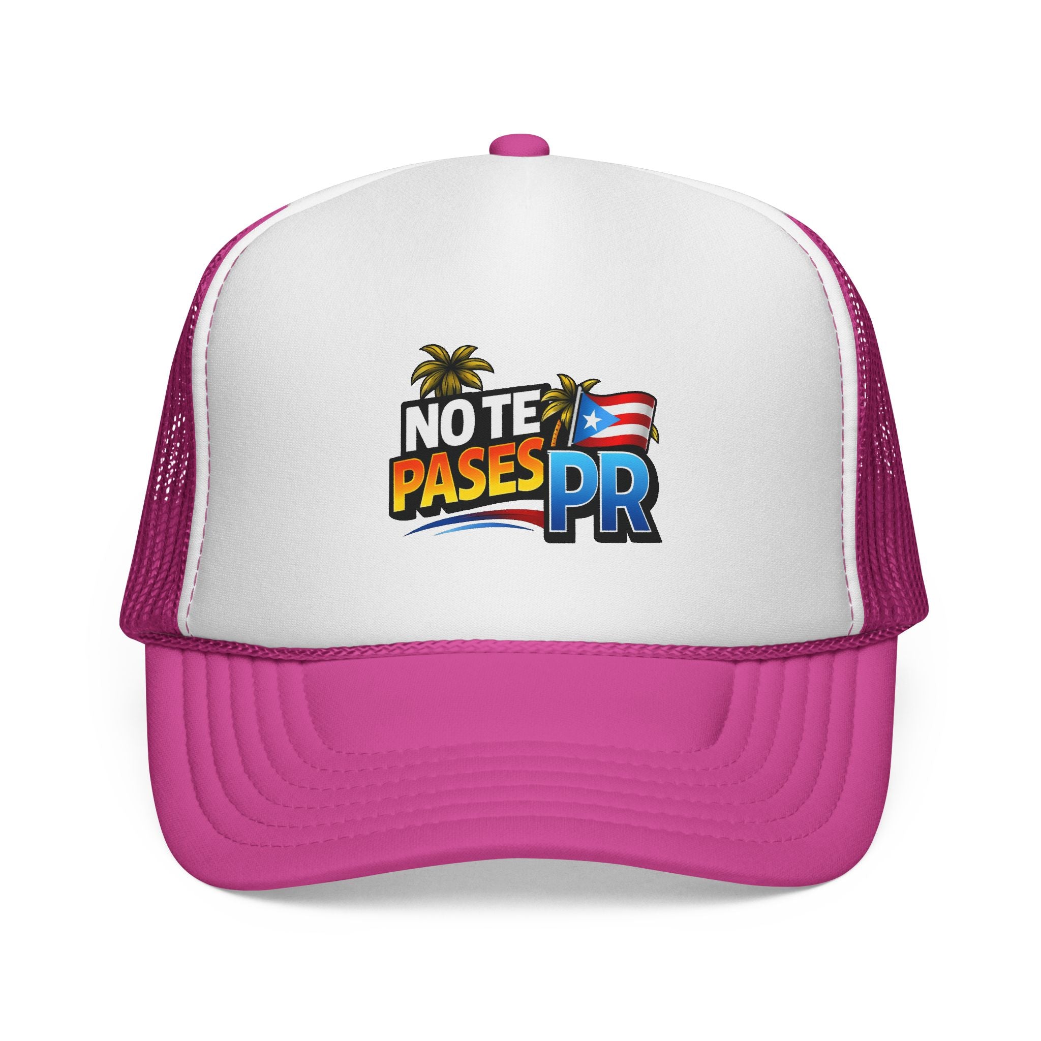 No Te Pases PR Trucker Cap — Puerto Rico Pride Mesh Snapback