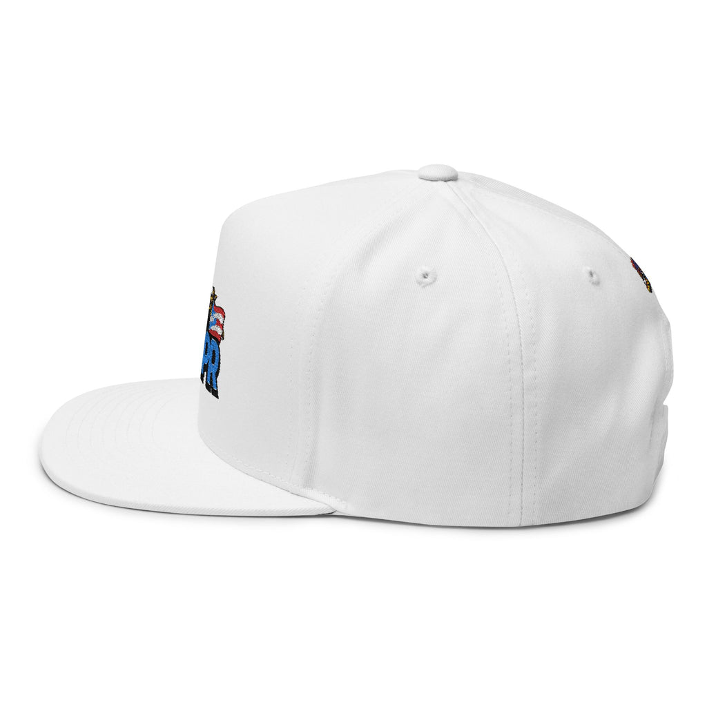 Flat Bill Cap — 'Note Pa' Se PR' Embroidered Puerto Rico Flag Snapback