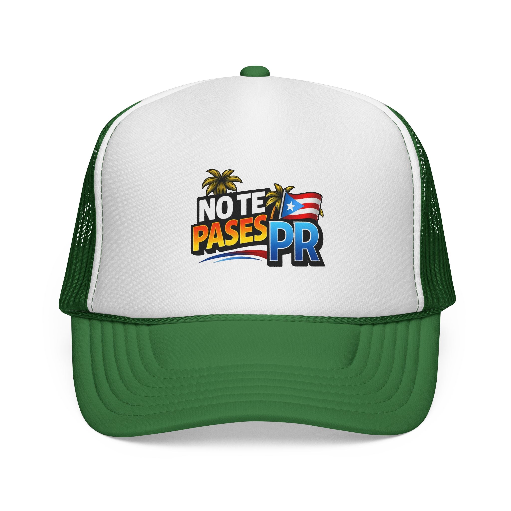 No Te Pases PR Trucker Cap — Puerto Rico Pride Mesh Snapback
