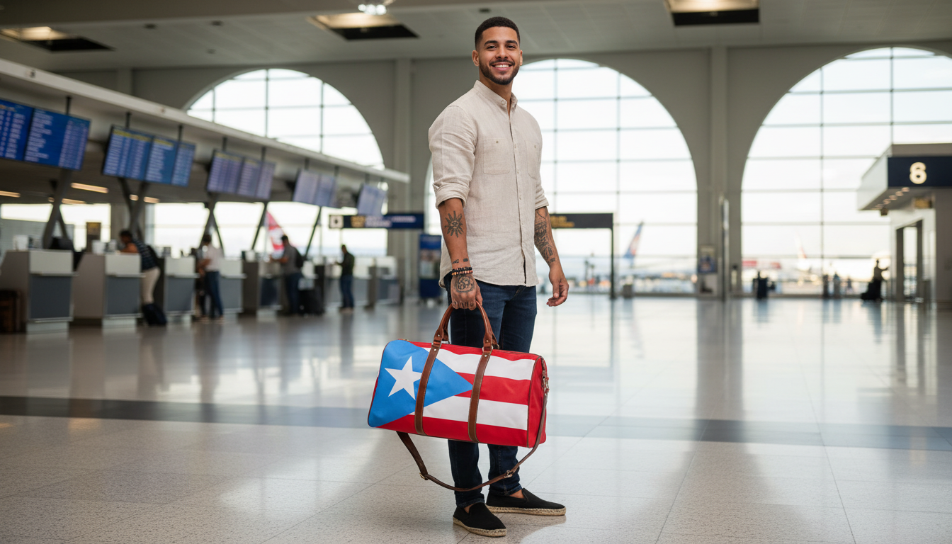 Puerto Rico Flag Waterproof Travel Bag — La Isla del Cordero