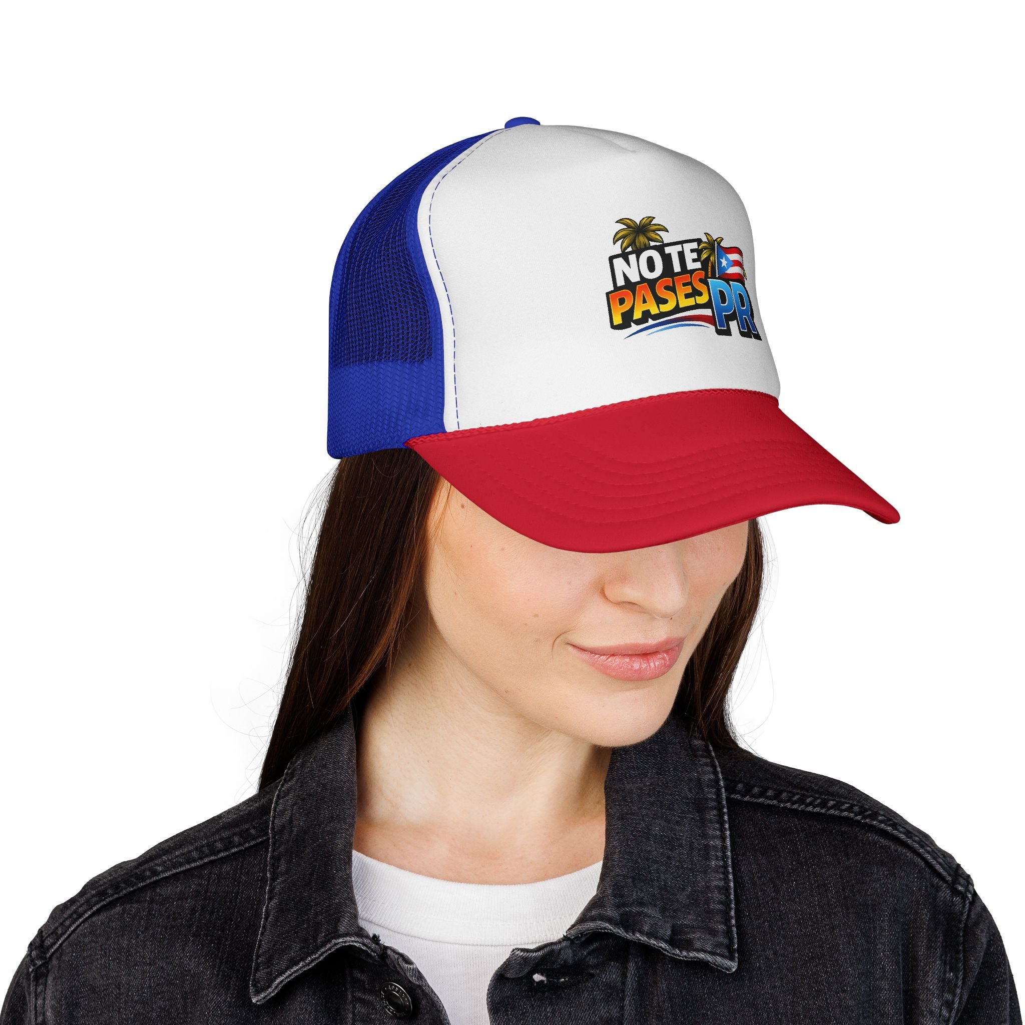 No Te Pases PR Trucker Cap — Puerto Rico Pride Mesh Snapback
