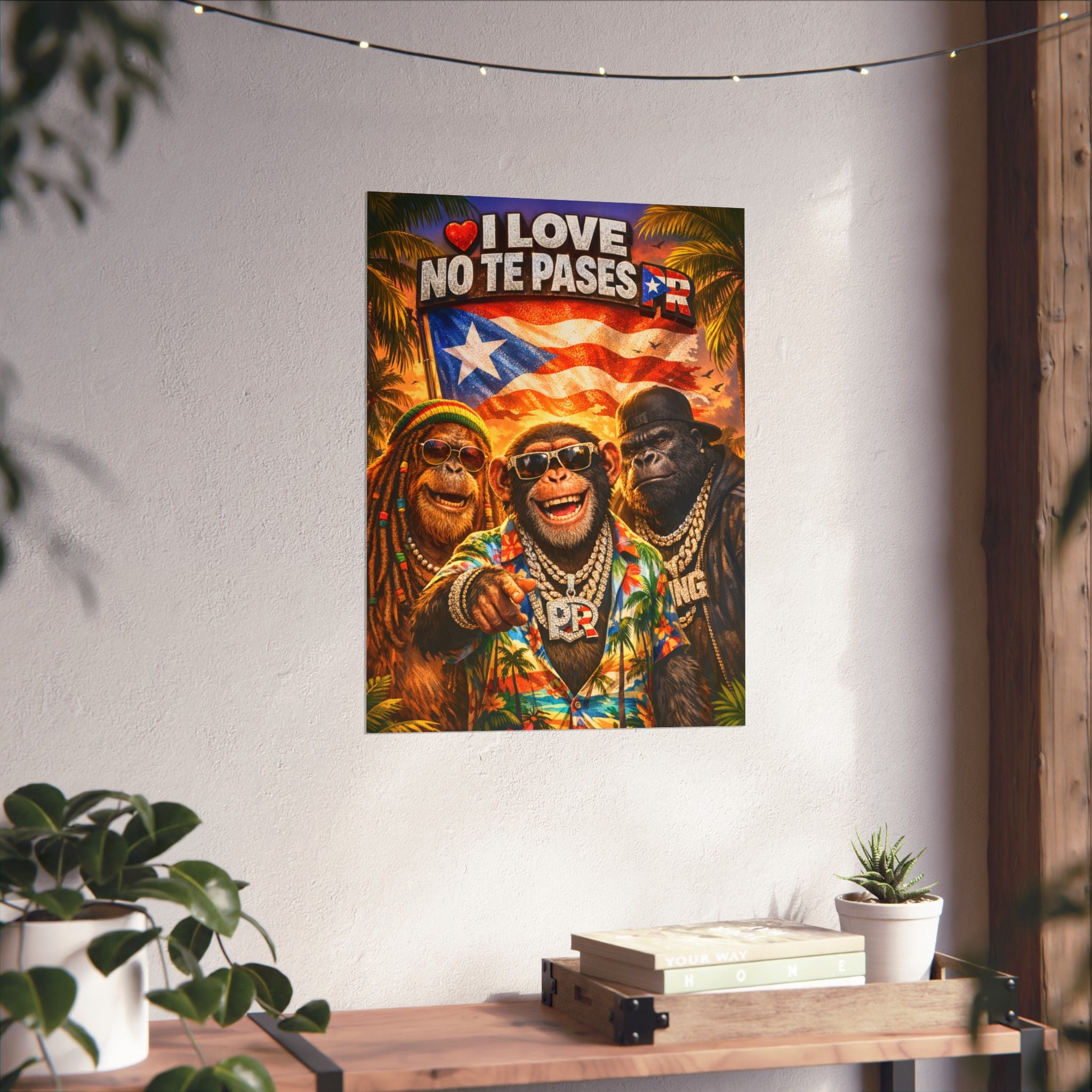Puerto Rico Poster — "I Love No Te Pases" Matte Vertical Art Print