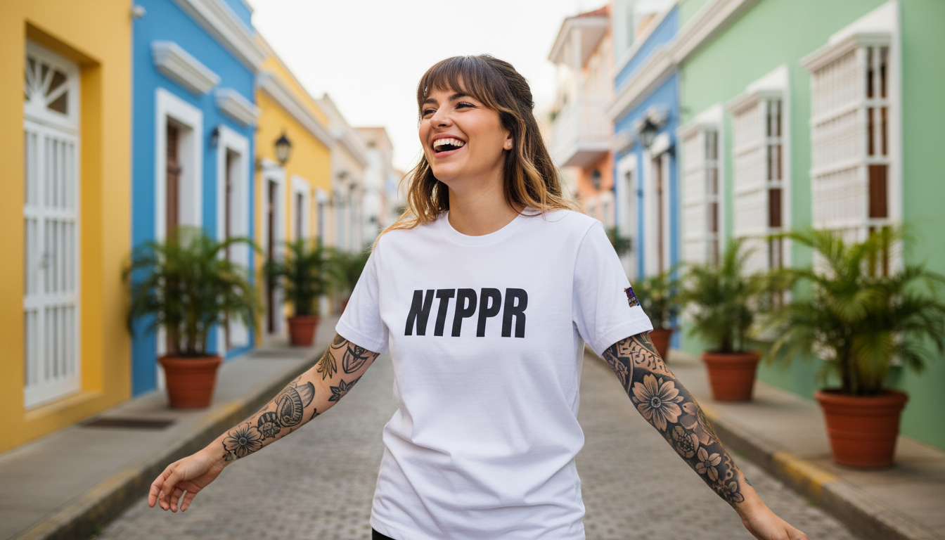 NTPPR Graphic Tee — Minimalist Black Block Letter Shirt