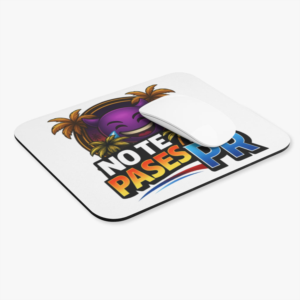 No Te Pases PR Mouse Pad - Puerto Rico Emoji Flag Desk Mat