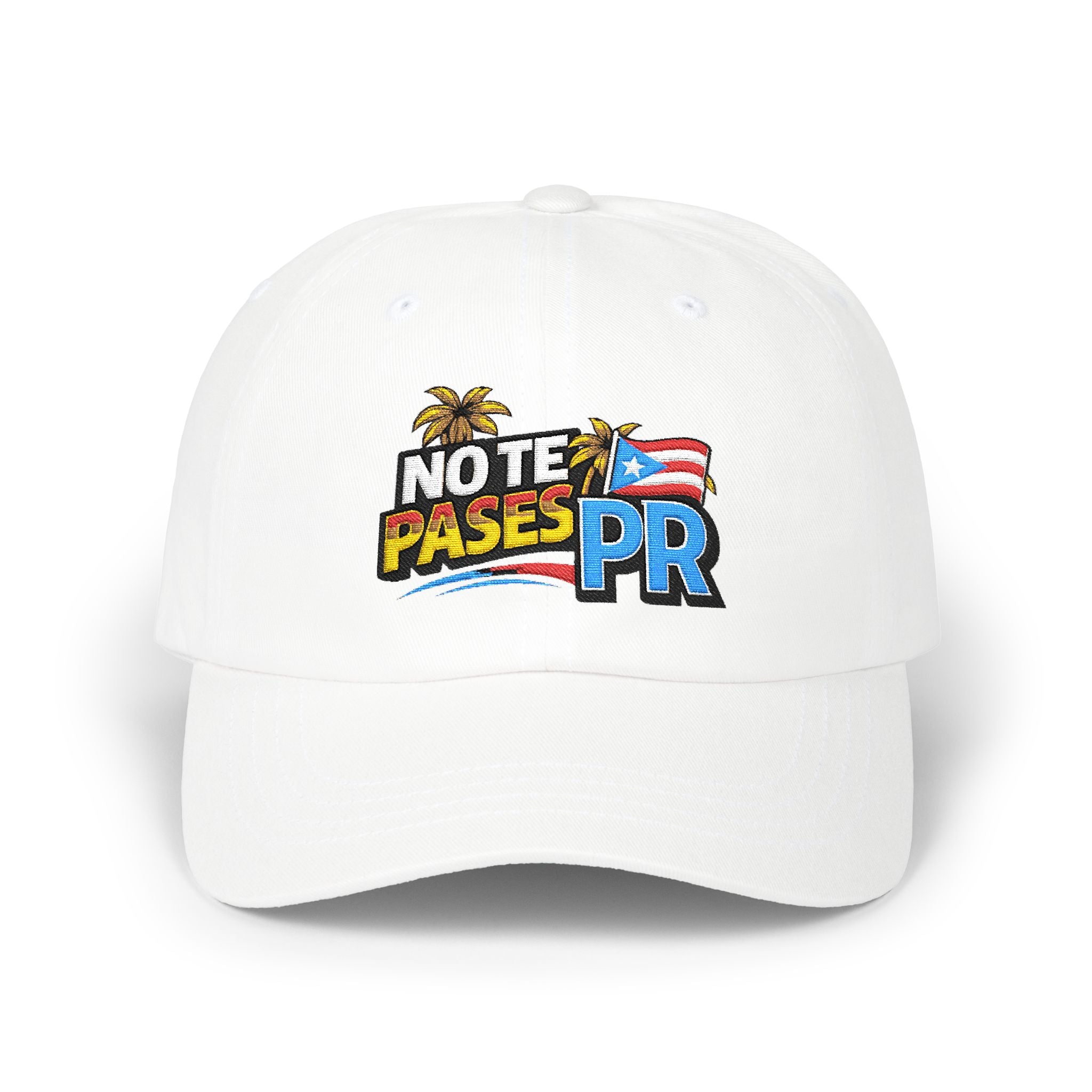 Note Pa'se PR Dad Cap — Puerto Rico Flag Palm Tree Embroidered Baseball Hat