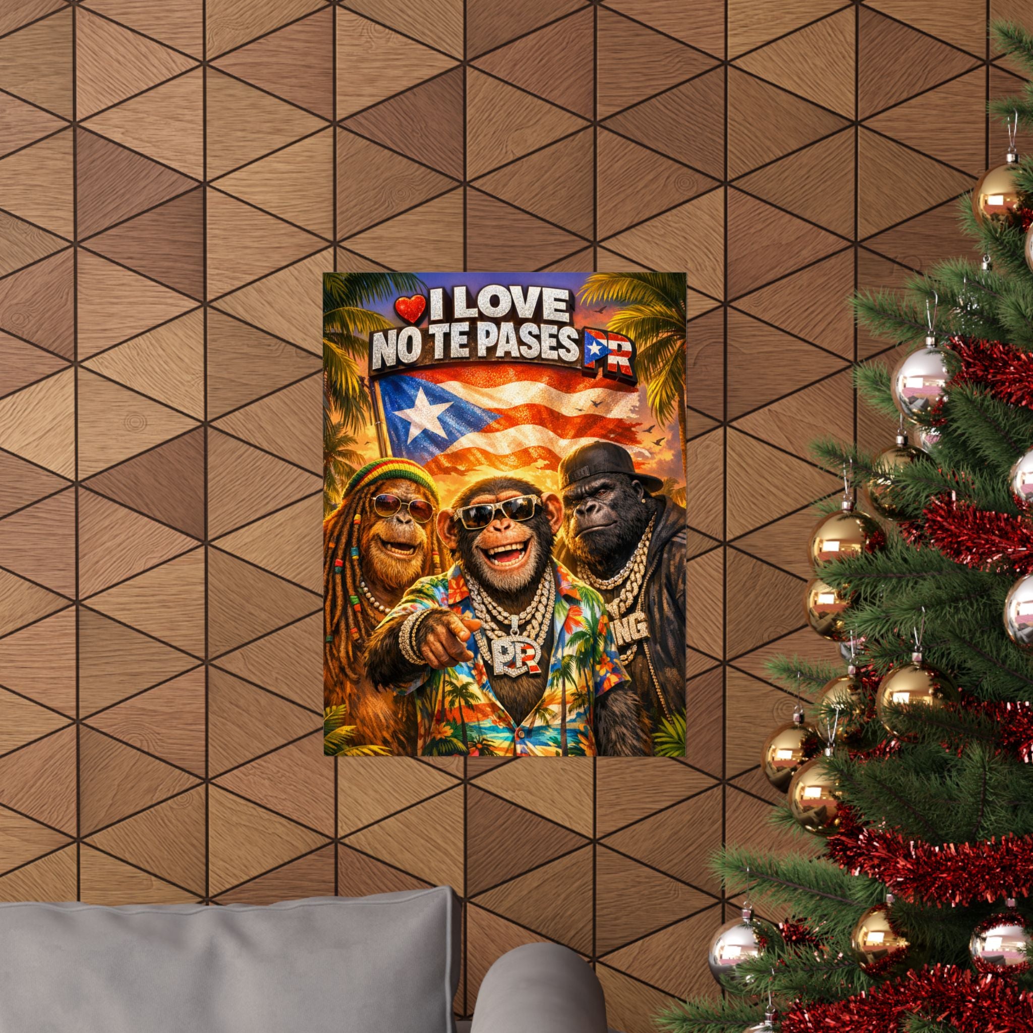 Puerto Rico Poster — "I Love No Te Pases" Matte Vertical Art Print