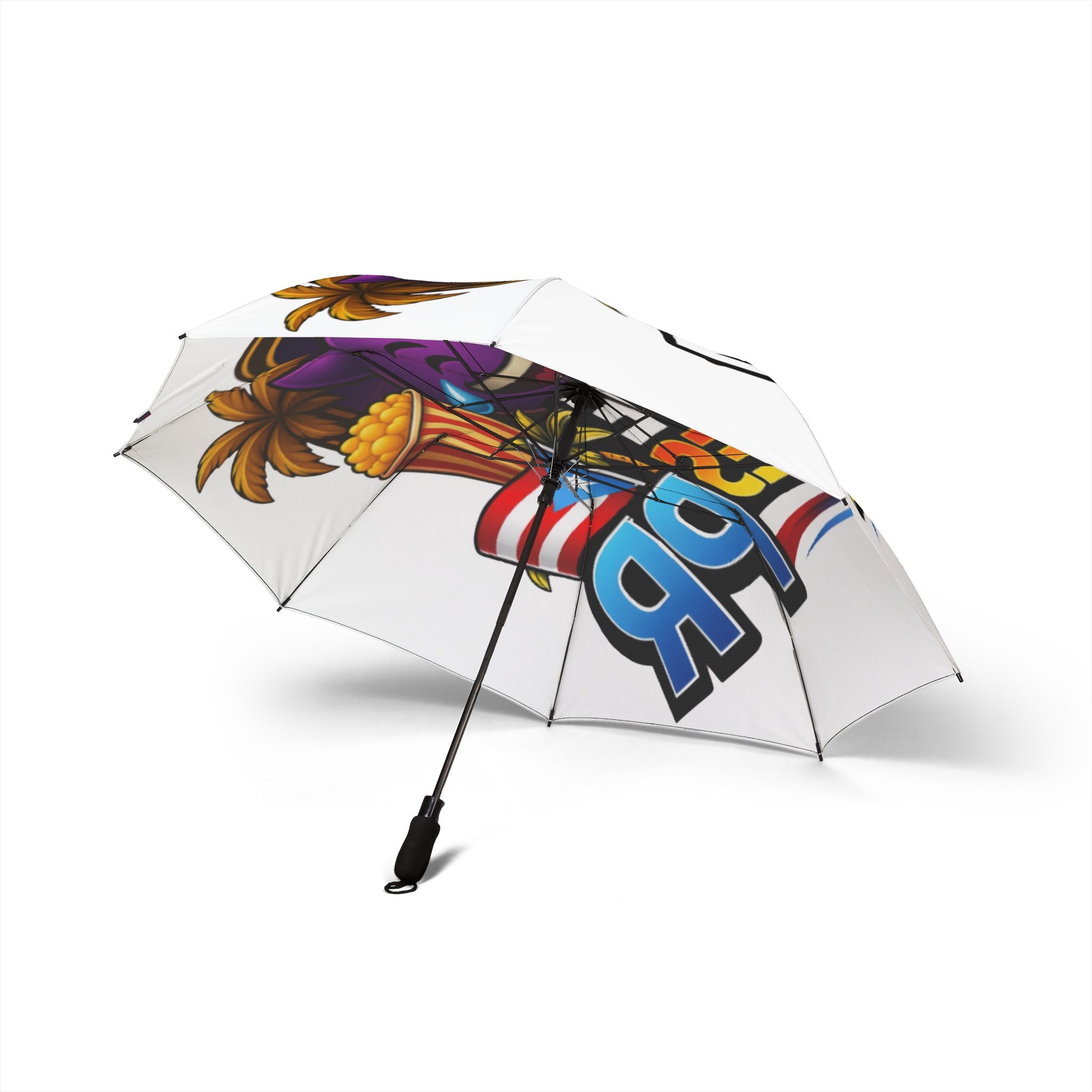 Puerto Rico Vibes Foldable Umbrella – "No Te Pares PR" Graphic Compact Umbrella