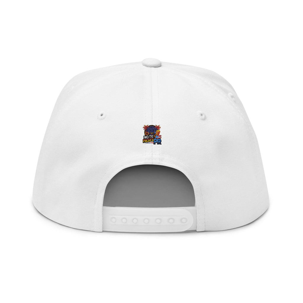 Flat Bill Cap — 'Note Pa' Se PR' Embroidered Puerto Rico Flag Snapback