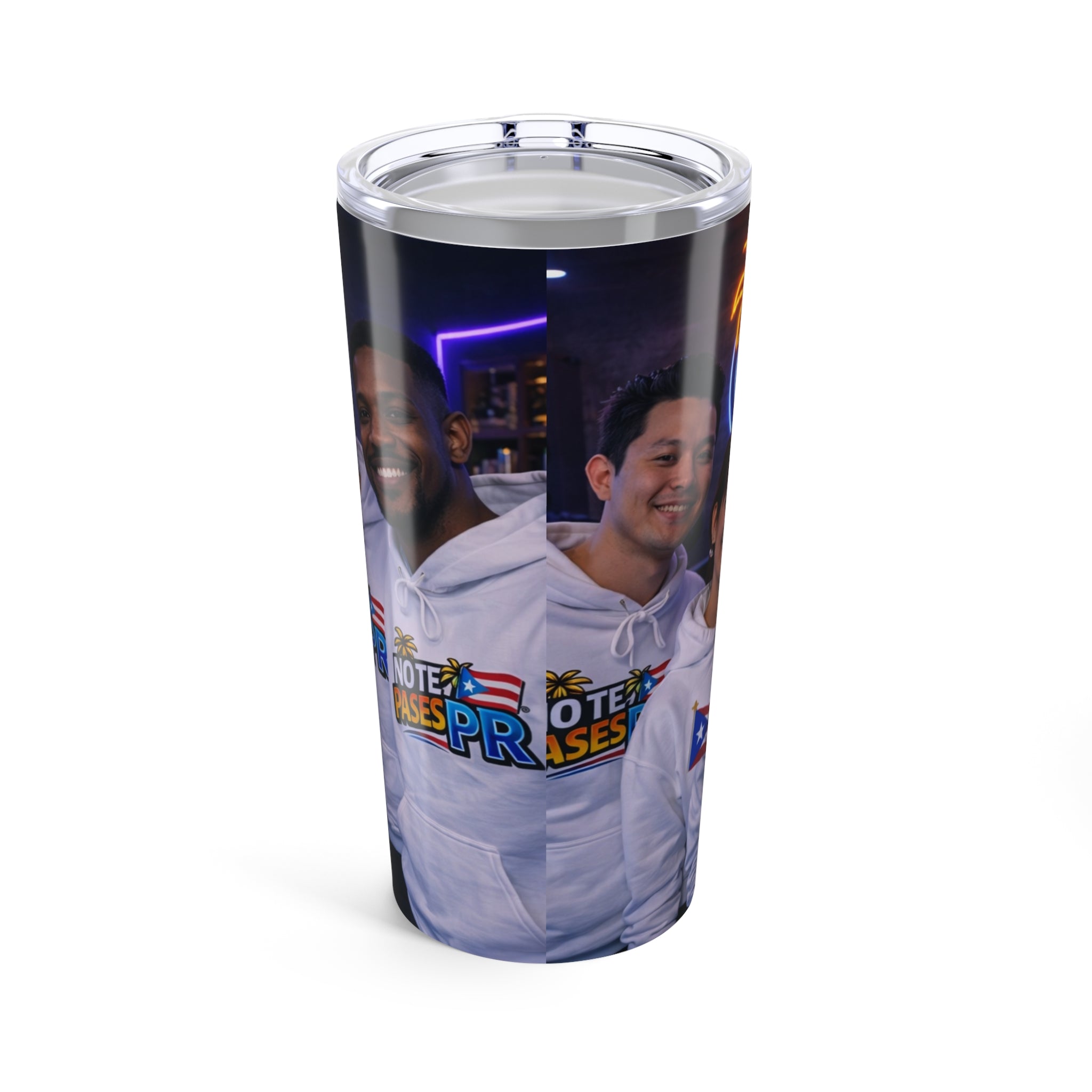 20oz Puerto Rico Vote No Te Pases PR Tumbler — Neon Party Travel Cup