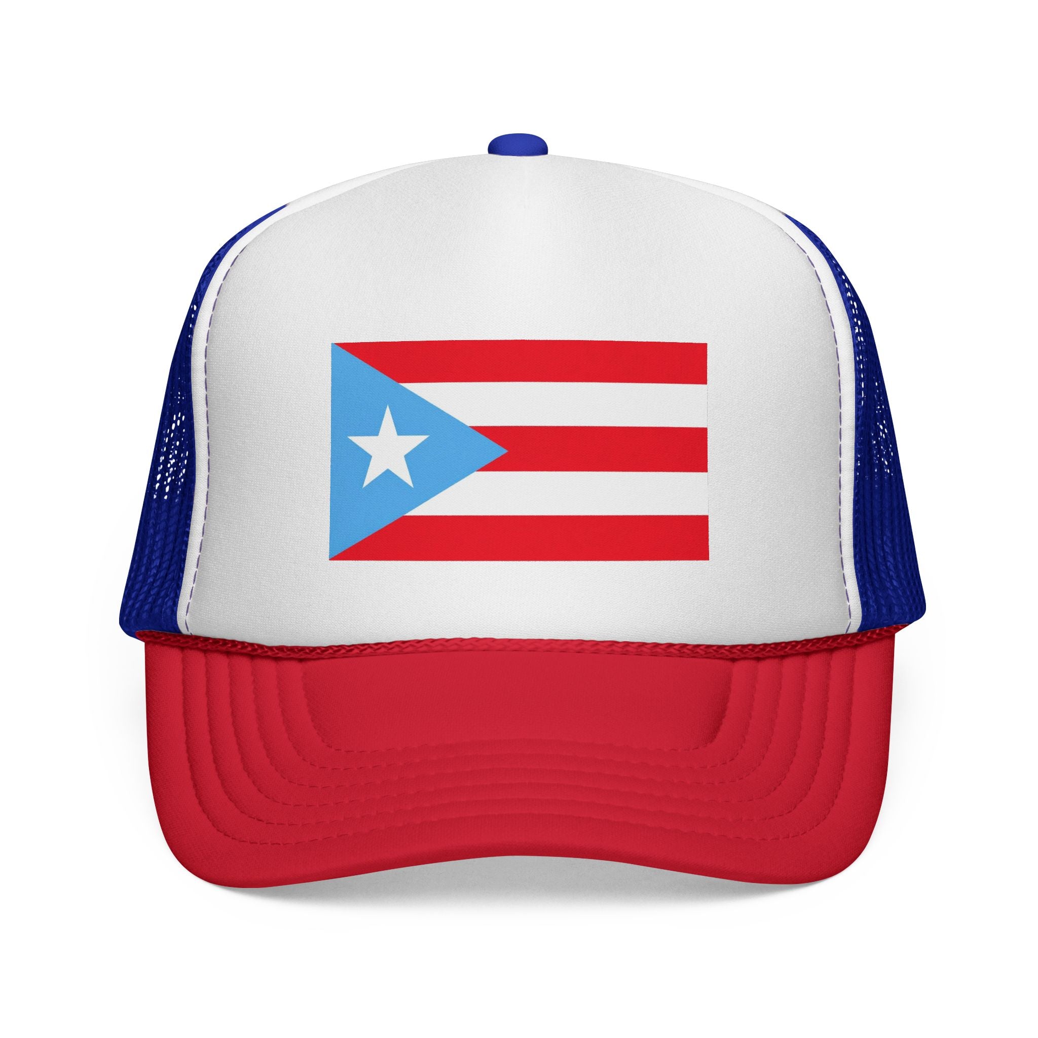 Puerto Rico Flag Trucker Cap – Red, White & Blue Mesh Hat