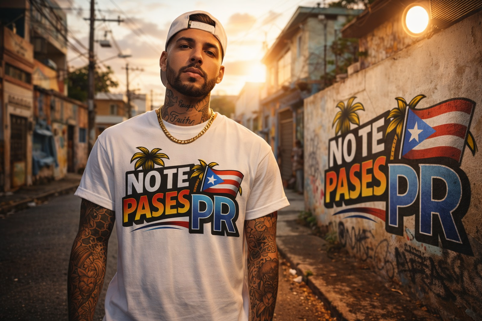 Official T-Shirt — "No Te Pases PR" Puerto Rico